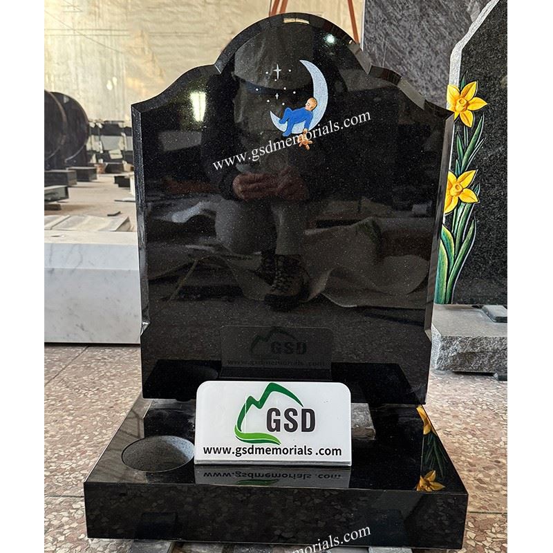 Etching Headstone For Boy